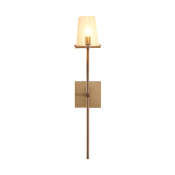 Lampa ścienna CLASSICO złota szklany klosz 62 cm