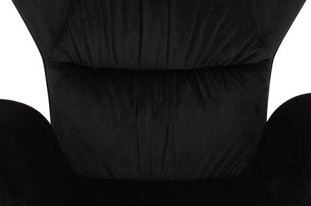 Fotel SHRIMP VELVET czarny / złoty