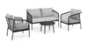 BIZZOTTO zestaw ogrodowy FELIPE szary