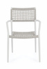BIZZOTTO krzesło ogrodowe CALETA białe    / szare
