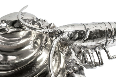 KARE chłodziarka na napoje / patera LOBSTER srebrna