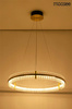MOOSEE lampa wisząca SATURNUS 85 złota - LED, kryształ, stal szczotkowana