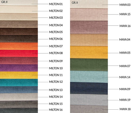 Narożnik MIA z funkcją spania - II grupa tkanin