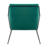 Fotel EMMA VELVET ciemny zielony - welur, metal