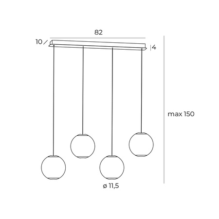 MAXLIGHT P0480 LAMPA WISZĄCA NOBILE IV