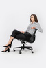 Fotel biurowy BODY PRESTIGE PLUS chrom - skóra naturalna, aluminium