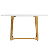 RICHMOND konsola DYNASTY złoty - konglomerat imitujący marmur, stal