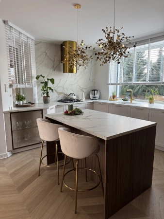 Lampa wisząca MONETTI złota 40 cm