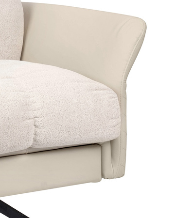 Fotel obrotowy RELAX beżowy - skóra PU, stal