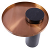 Stolik kawowy COLUMN marmurowy czarno miedziany 55 cm