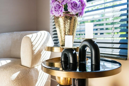 RICHMOND świecznik FEMKE S czarno-złoty