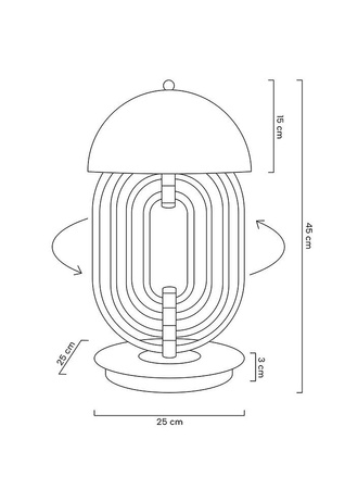 MOOSEE lampa stołowa BOTTEGA złota / biała