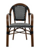 Krzesło ogrodowe CAFE PARIS ARM brązowe   rattan