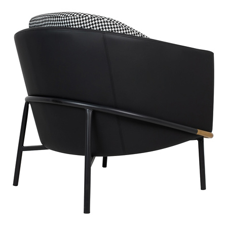 Fotel GUBI czarny - ekoskóra, metal