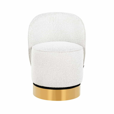 RICHMOND fotel obrotowy BRISTEL WHITE  BOUCLÉ