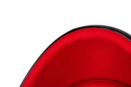 Fotel OVALIA BLACK czerwony - włókno szklane, metal