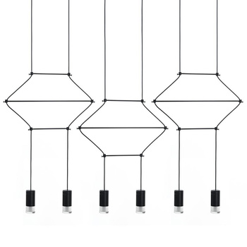MOOSEE lampa wisząca FLUSSO LINE 6        czarna