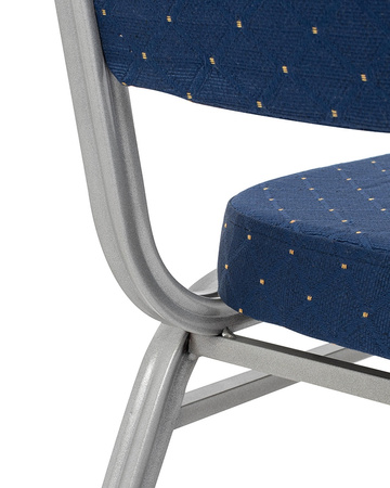 Krzesło bankietowe / konferencyjne ARES niebieske / srebrne