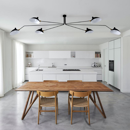 Lampa wisząca CRANE-6P czarna 280 cm