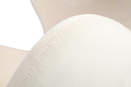 Fotel EGG SZEROKI VELVET beżowy.56 - welur, podstawa stal