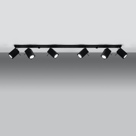 Plafon MERIDA 6L czarny