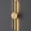 Lampa ścienna CENTRO LED czarny + mosiądz 64 cm