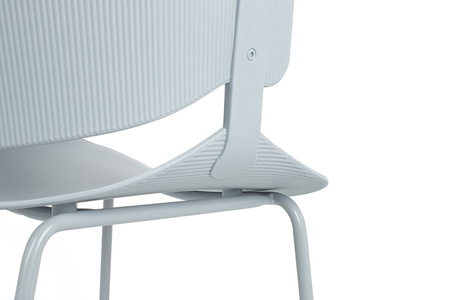Krzesło GARRET jasnoszare - polipropylen, metal