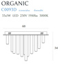 MAXLIGHT C0093D PLAFON ORGANIC 33x1 MIEDŹ ŚCIEMNIALNY