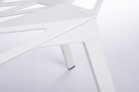 Krzesło SPLIT PREMIUM białe - aluminium