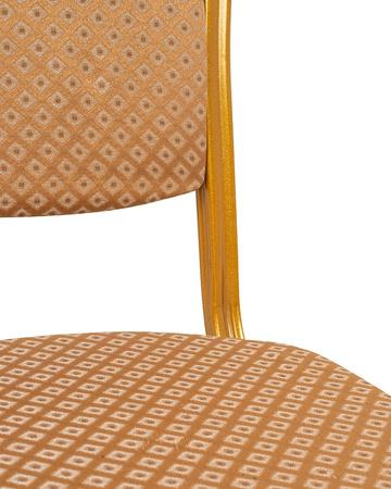 Krzesło bankietowe / konferencyjne HERA beżowe / złote