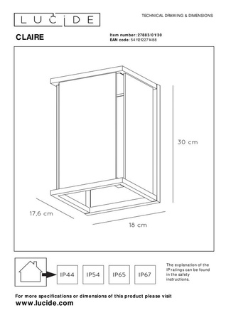 CLAIRE LED 27883/01/30