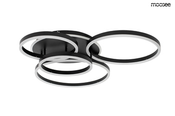 MOOSEE lampa sufitowa / plafon RINGS 5    czarna