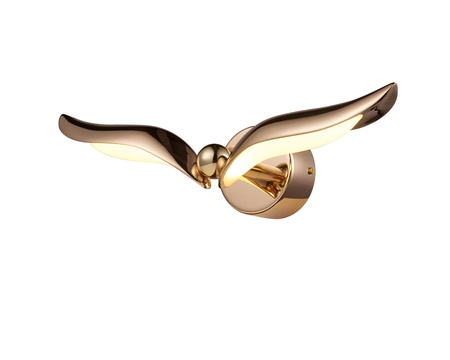 Lampa ścienna GUFO LED różowe złoto 35 cm