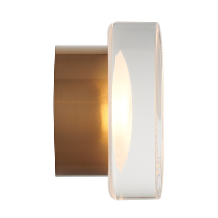 Lampa ścienna CARMELLO LED transparentna złota 13,5 cm