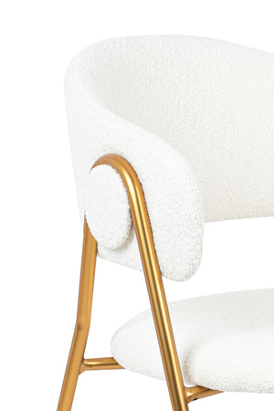 Krzesło VERSO BOUCLE białe - metal