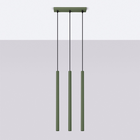 Lampa wisząca PASTELO 3 zielona oliwka