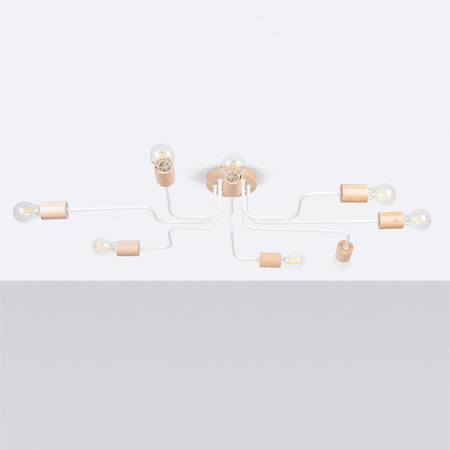 Żyrandol TIMBO 8 biały