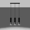 Lampa wisząca LOOPEZ 3L czarny/chrom