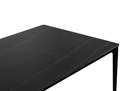 Stół SLIM 240x100 czarny - ceramiczny marmur, aluminium