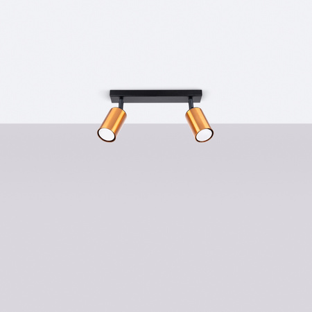 Plafon WINX 2 czarny/miedź