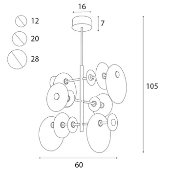 MAXLIGHT P0541 LAMPA WISZĄCA ALLURE