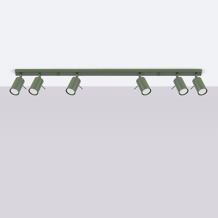 Plafon RING 6L zielony oliwkowy