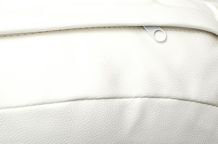 Fotel BUBBLE STAND 2 poduszka biała - akryl, chrom, ekoskóra