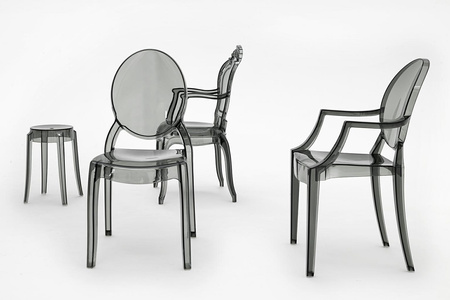 Stołek CHARLES 46 dymiony - poliwęglan