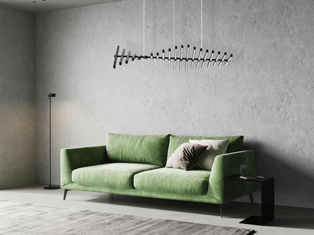 Lampa wisząca PIANO 20 czarna - LED, aluminium