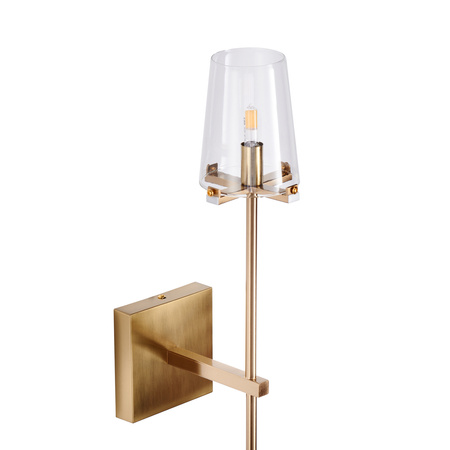 Lampa ścienna CLASSICO złota szklany klosz 62 cm