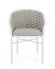 BIZZOTTO krzesło ogrodowe MARGALIDA       białe / szare