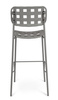 BIZZOTTO krzesło barowe ogrodowe CLOVER   szare
