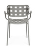 BIZZOTTO krzesło ogrodowe CLOVER ARM      szare