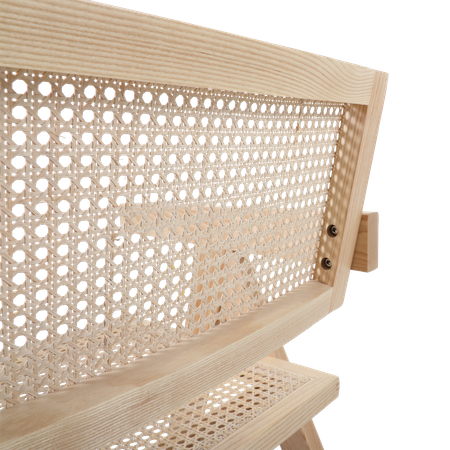 Krzesło BOHO drewniane w kolorze naturalnym z podłokietnikami